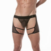 String en résille Circuit inspiré des Chaps Noir Pour Homme Front