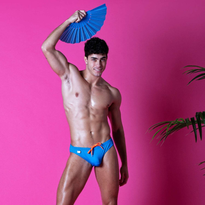 Plain swim Mini Briefs Turquoise