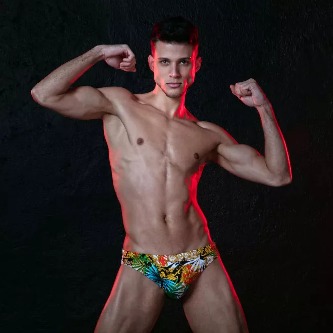 Baroque swim thong Orange