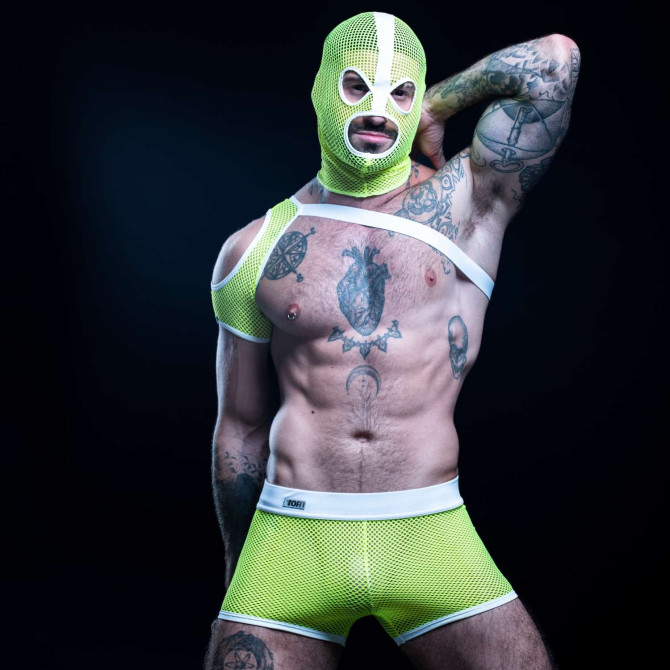 Short En Résille Néon Jaune