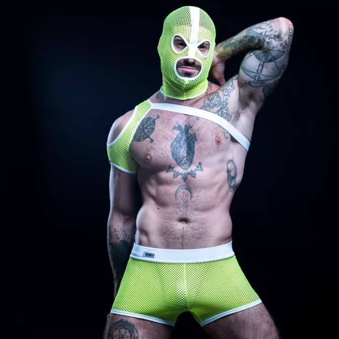 Short En Résille Néon Jaune