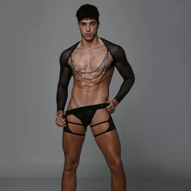 Circuit Fishnet bolero Black