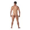 Homme de Dos Portant un Body String couleur peau