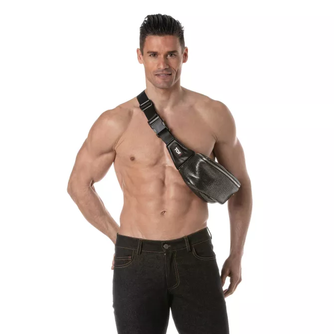 Sac Banane 3D Argent avec un mannequin