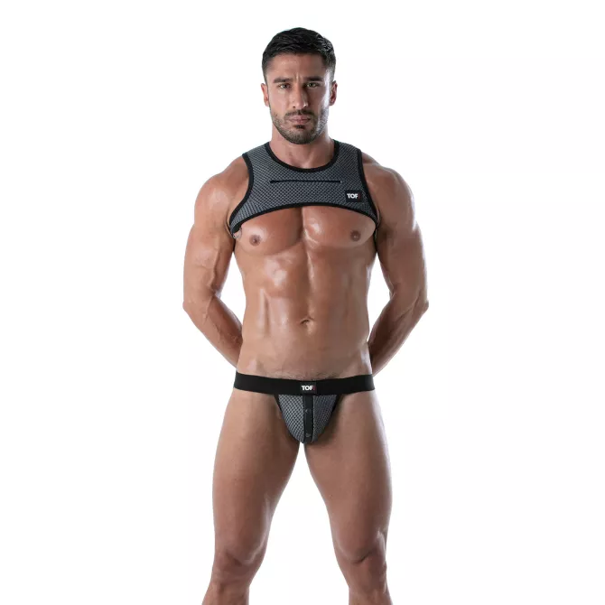 Jockstraps à boutons-pression 3D Gris