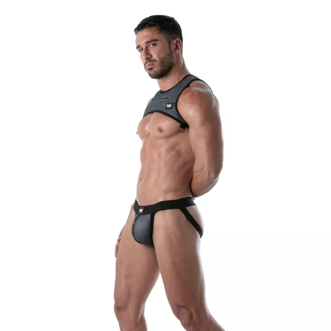 Jockstraps à boutons-pression 3D Gris