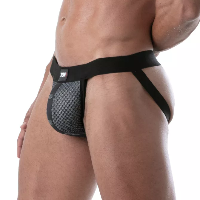 Jockstraps à boutons-pression 3D Gris