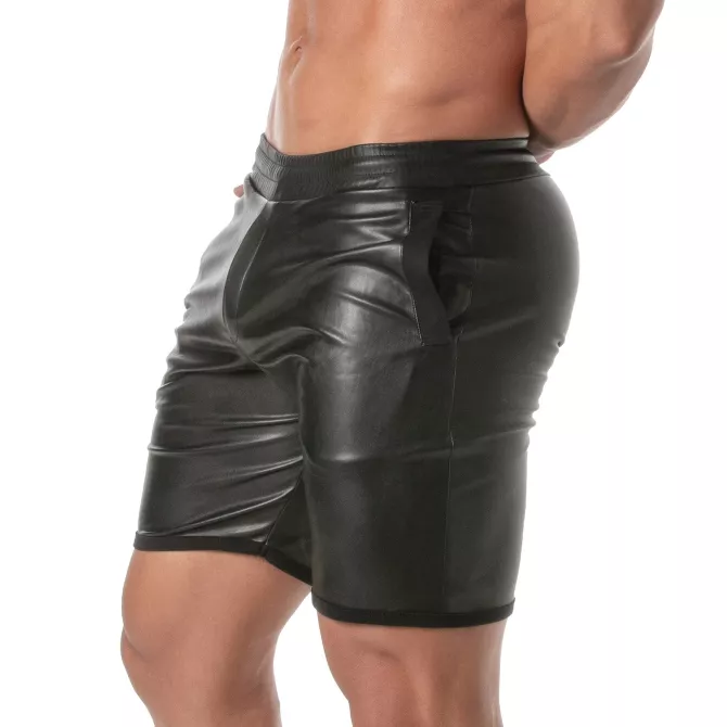 Short cuir homme - Kinky noir | TOF Paris - Clubwear audacieux