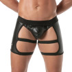 Chaps Kinky Shorty noir - Sous-vêtements cuir homme | TOF Paris