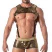 Glitter Zipped Harness Gold