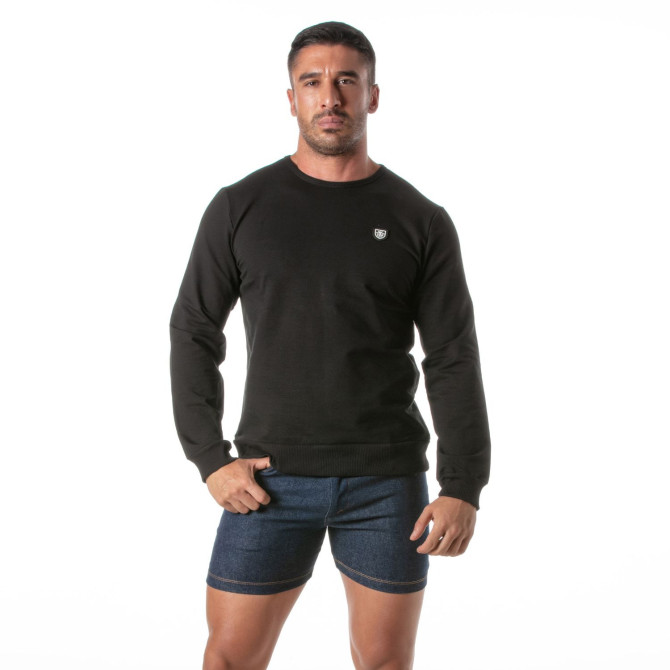 French Terry Sweat-Shirt Black Grey