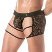 a Lace Chaps Thong Black