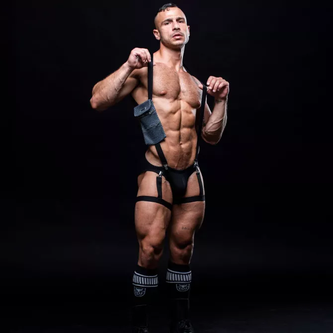 Harnais à poche élastique 3D Gris