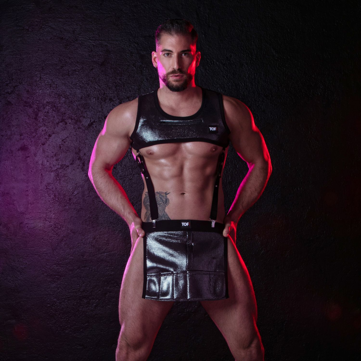 3D Waist Apron Silver