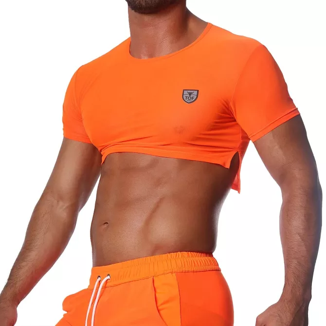 Crop top Orange Fluo - TOF-PARIS.com