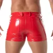 Short Mi-Cuisse à 5 Poches Vinyl Rouge