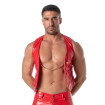 Gilet A Chaines Vinyl Rouge