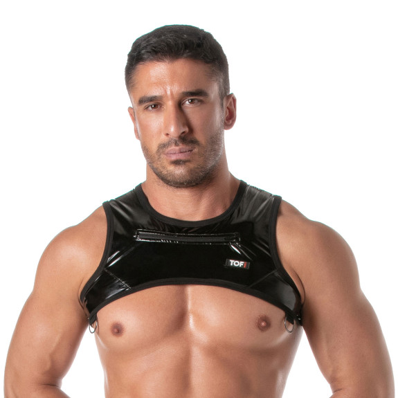 Harnais Zippé Vinyl Noir