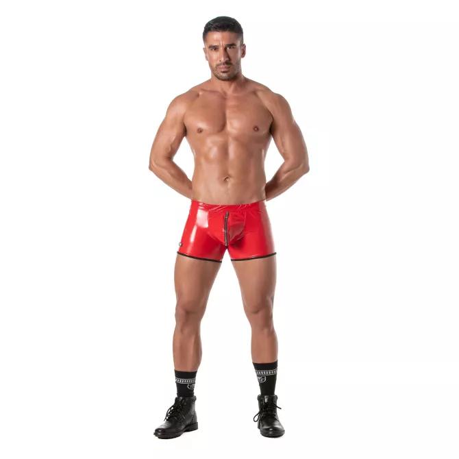 copy ofVinyl Zipped Push Up Boxer Black