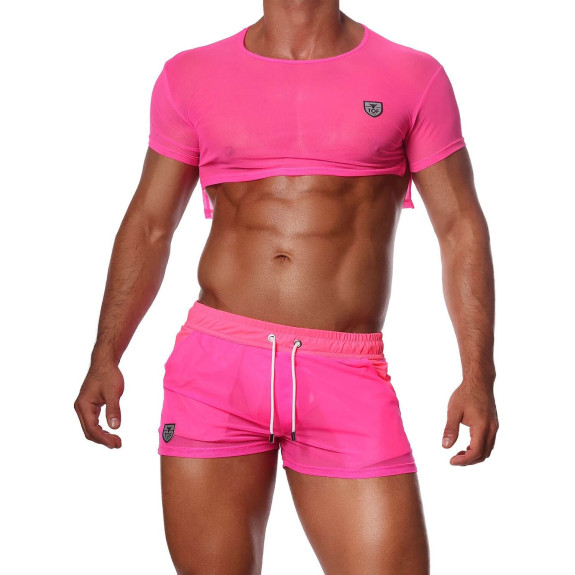Crop Top Neon Pink