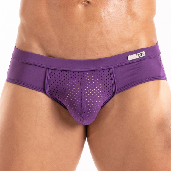 Slip Tentation en microfibre Violet Par TOF Paris