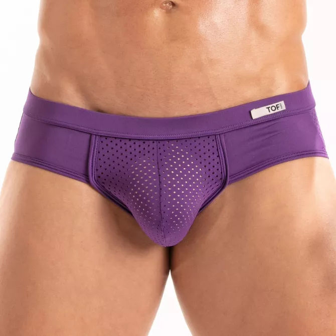 Slip Tentation en microfibre Violet Par TOF Paris