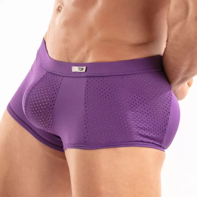 Le Boxer Tentation en microfibre Violet De Profil