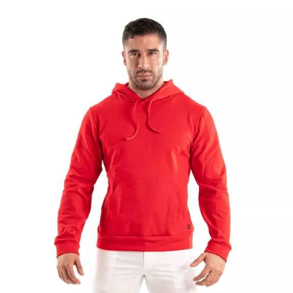 Sweat A Capuche En Polaire Rouge