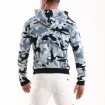 Camo Fleece Hoodie Blue