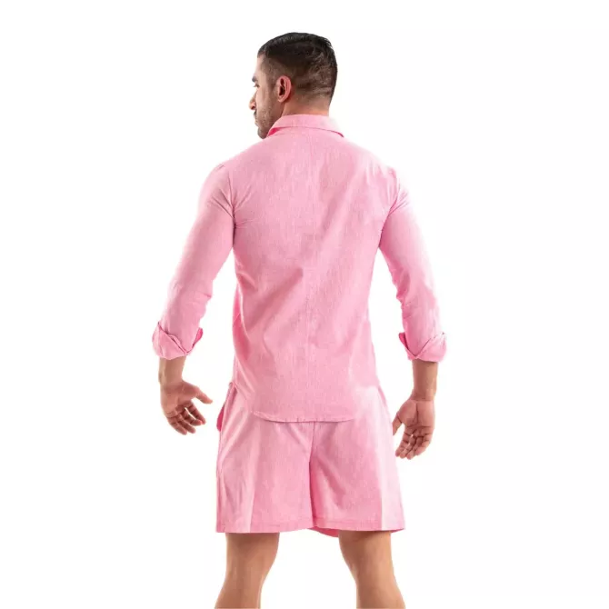 Chemise Lin Homme Rose - Élégance et Confort | TOF Paris