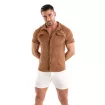 Knitted Corduroy Shirt Camel