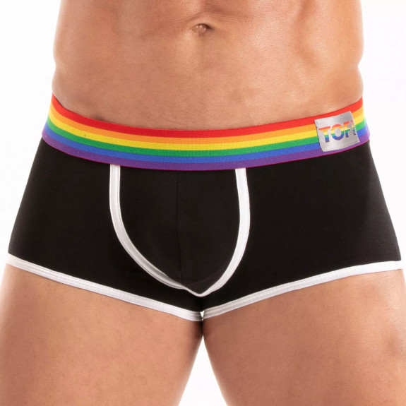 Boxer Pride Black – Sous-Vêtement Arc-En-Ciel Sexy & Festif