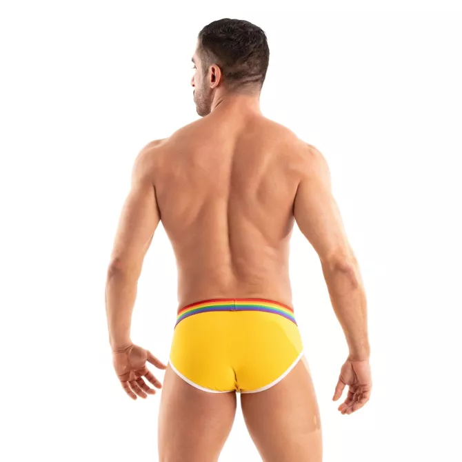 Le Slip Pride Jaune Par TOF Paris De Dos