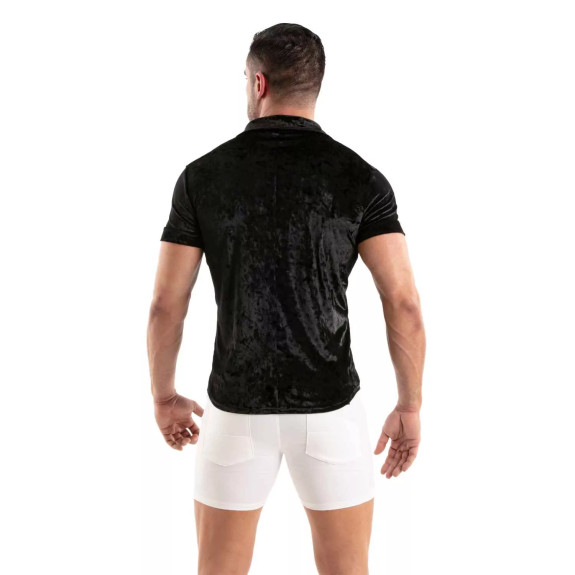 Chemise En Velours Froissé Noir