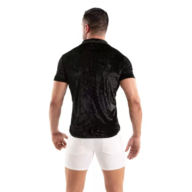Chemise Velours Homme Black – Élégance Et Sensualité | TOF Paris