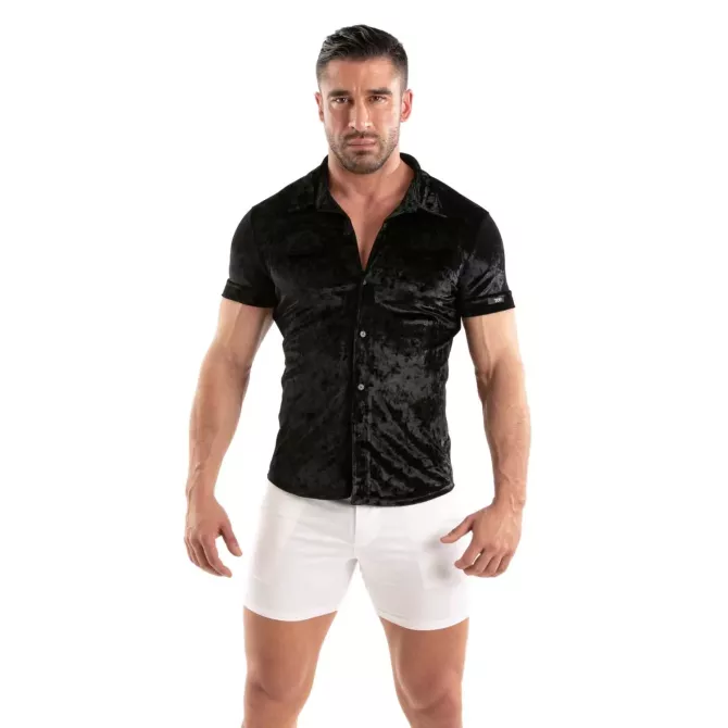 Chemise Velours Homme Black – Élégance Et Sensualité | TOF Paris