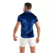 Crushed Velvet Shirt Blue
