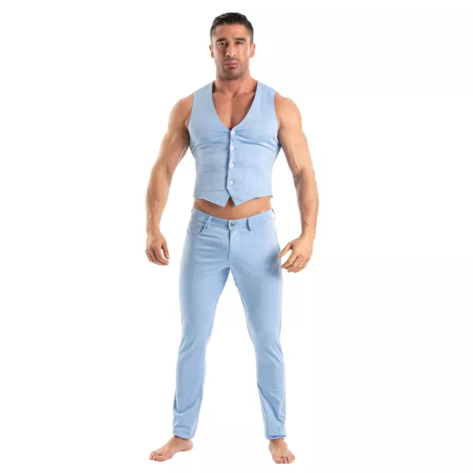 Chino Vest Blue
