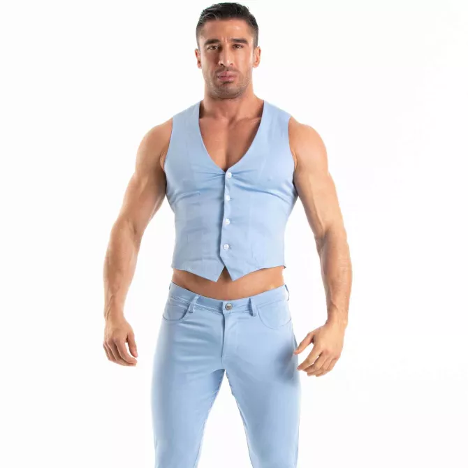 Chino Vest Blue