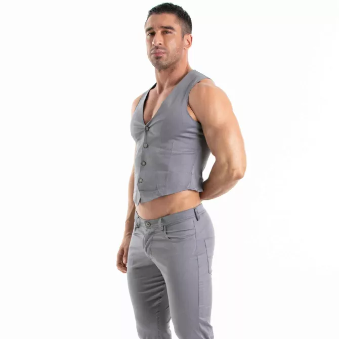 Gilet Chino Gris