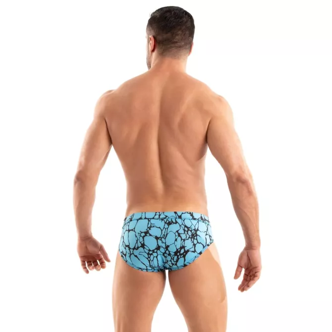 Printed Swim Brief Blue