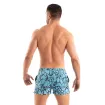 Printed Mid Thigh Swim Short Blue