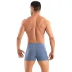 A Denim Zipped Swim Short From Back