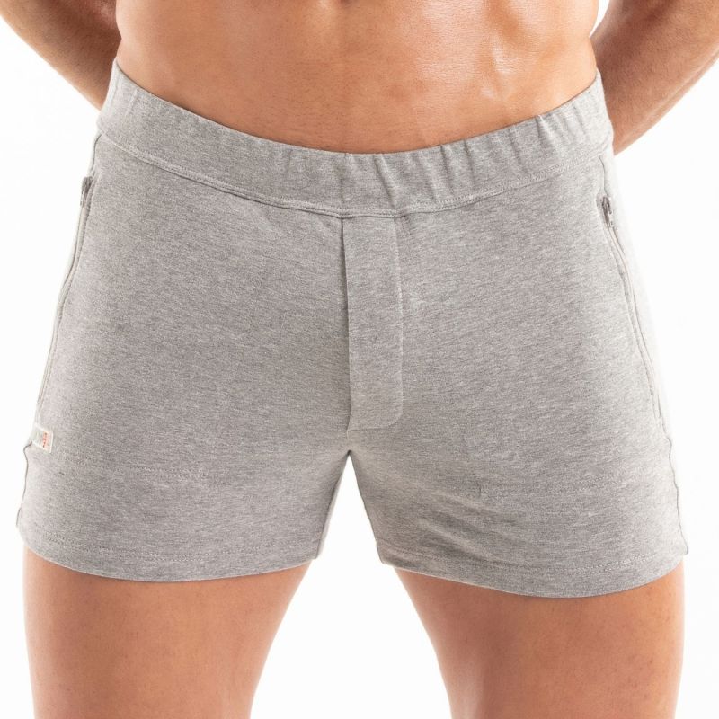 Paris Short Zippé Gris
