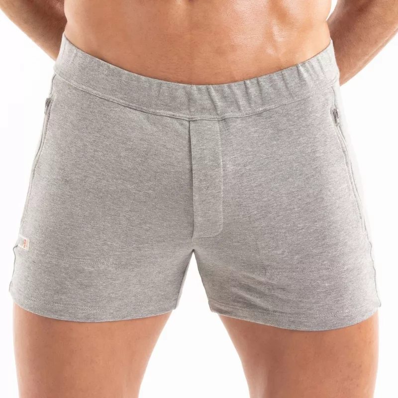 Paris Short Zippé Gris