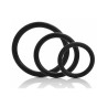 Lot de 3 Cockrings Noir - Erection Prolongée & Plaisir | TOF Paris