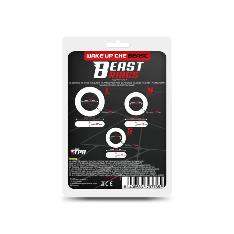 Cockring homme x3 Beast Rings | TOF Paris - Transparents