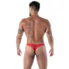 The fluid lace G thong black from back