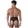 The fluid lace garter strap black from back