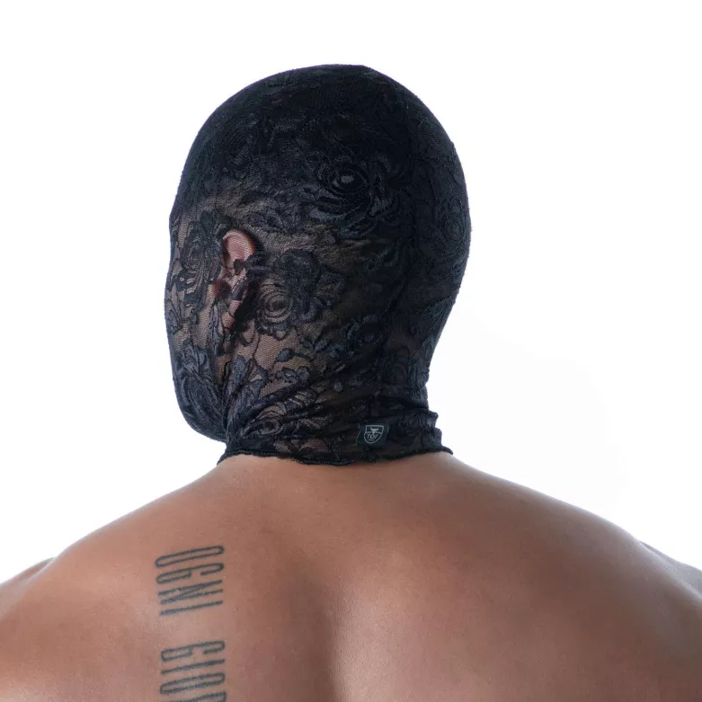La Cagoule Bouche Ouverte en Dentelle de  TOF Paris pour Homme De Dos